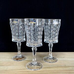 Bohemia Crystal Glasses Set of 6 Wine Champagne Juice Water 7oz Goblet Brand NEW